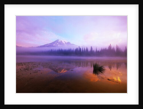 Fog Hanging Over Reflection Lake by Anonymous