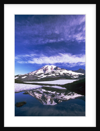 Mount Rainier Reflected in Pond by Anonymous
