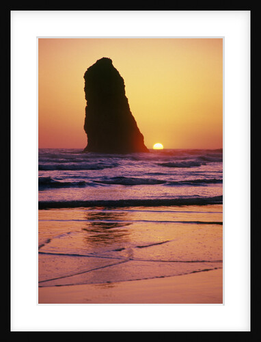 Sea Stack at Sunset by Anonymous