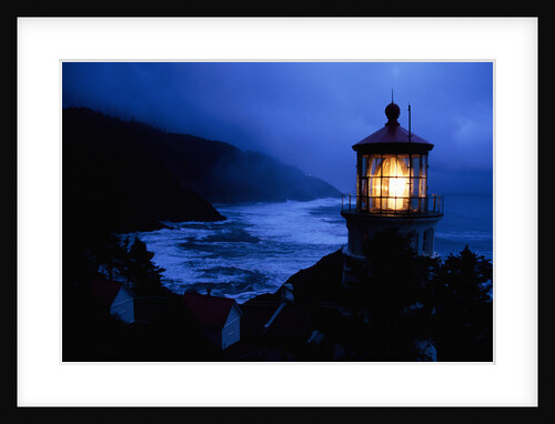 Lighthouse Protecting Misty Coastline by Anonymous