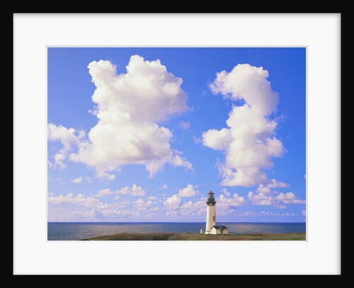 Yaquina Head Lighthouse and Cloudy Sky by Anonymous