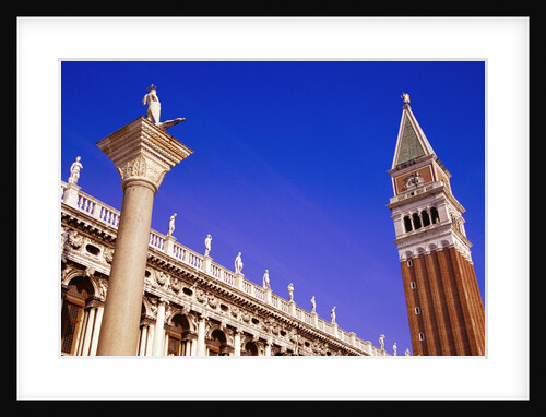 Column of St. Theodore and St. Mark's Campanile by Anonymous