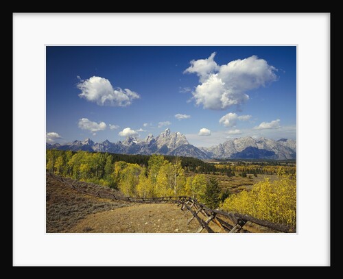 Fence Bordering Ranch Near the Teton Range by Anonymous