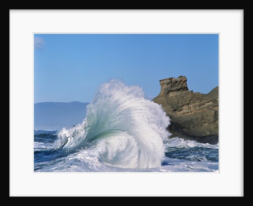 Wave Crashing on Rocky Coast by Anonymous