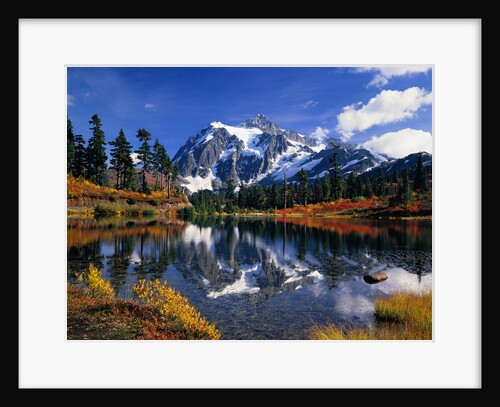 Autumn Foliage Surrounding Picture Lake by Anonymous