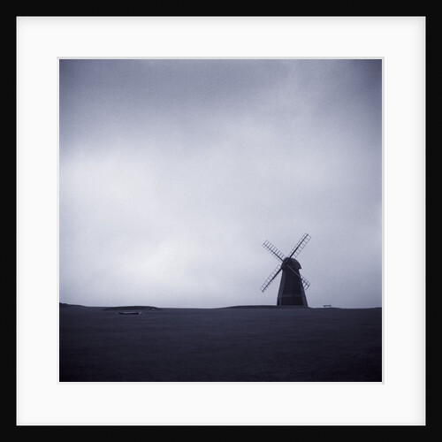 Windmill Under Gray Sky by Anonymous