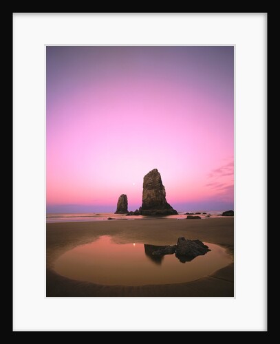 Dusk Settling over Coastal Rock at Cannon Beach by Anonymous