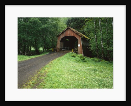 Covered Bridge near Coast by Anonymous