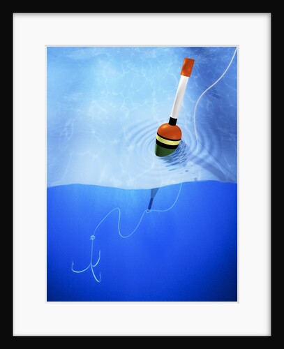Floater and Hook in Water by Anonymous