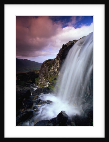 Waterfall and Jagged Rocks in the Irish Countryside by Anonymous