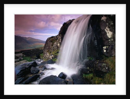 Waterfall and Jagged Rocks in the Irish Countryside by Anonymous