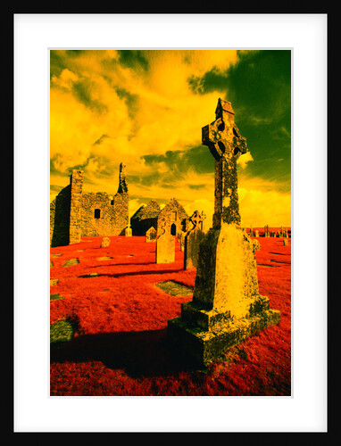 Stone Crosses and Ruins in a Bizarre Landscape by Anonymous