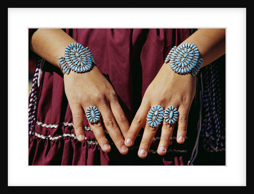 Turquoise Bracelets and Rings by Anonymous