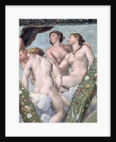 Detail of the Three Graces from the Loggia of Cupid and Psyche by Raphael and His Workshop