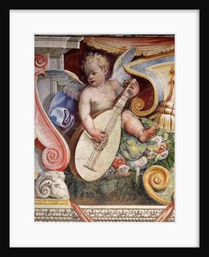Angel Playing a Lute from the Salon of the Muses in the Villa Medici in Florence by Anonymous