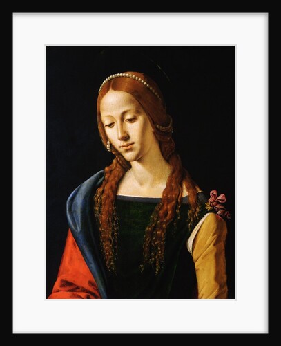 Detail Showing Upper Half of Mary Magdalene by Piero di Cosimo