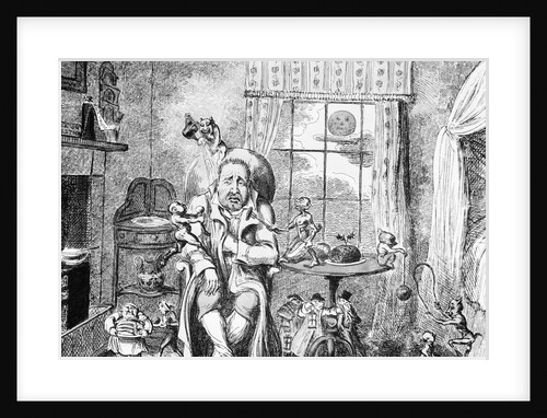 Ill Man with Pesty Creatures Offering Him More Food by Anonymous