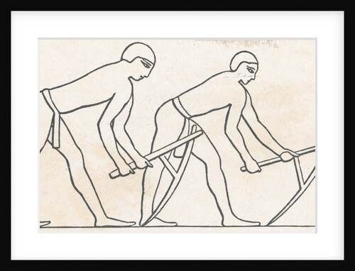 Farmers Plowing Soil by Anonymous