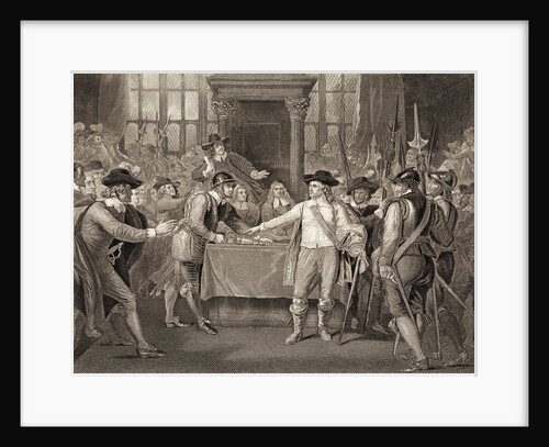 Oliver Cromwell Gesturing by Anonymous