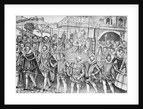 Guards Carrying Queen Elizabeth by Anonymous