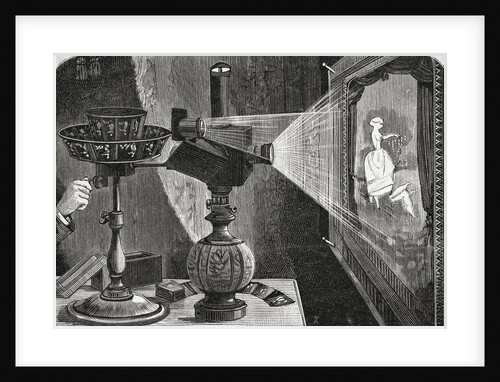 Detail of an Illustration Depicting the Praxinoscope Used by Emile Reynaud in the Theatre Optique by Anonymous