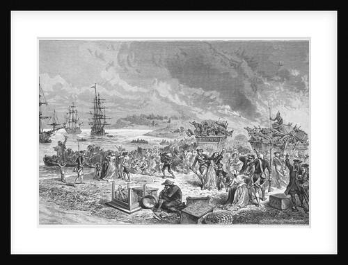 Illustration of the Acadians Leaving Halifax in 1755 by Anonymous