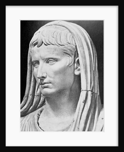 Detail of Emperor Augustus Ancient Roman Statue by Anonymous