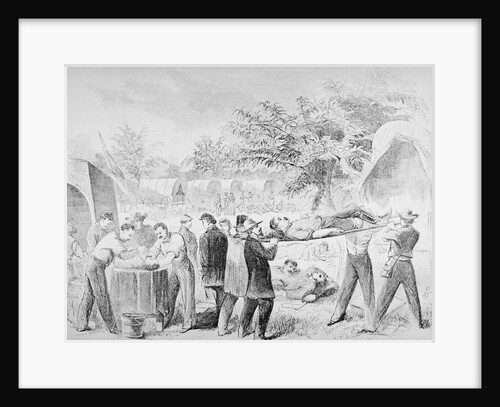 Soldiers Carrying Wounded Soldier by Anonymous