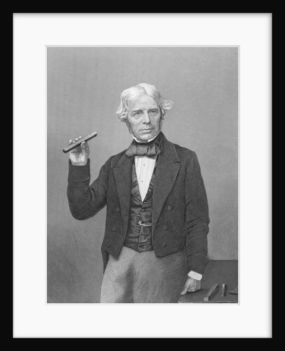 Michael Faraday Posing with Magnet by Anonymous