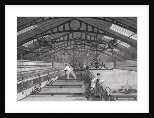 Factory Workers Operating Machines by Anonymous