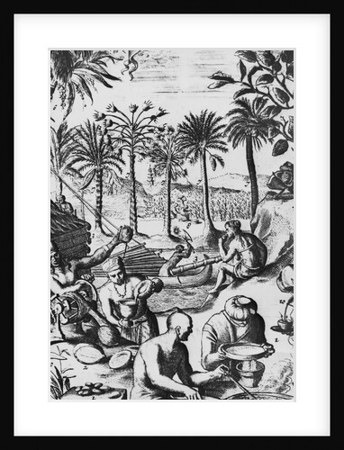 European Print of Drink Processing Activities in the New World by Anonymous