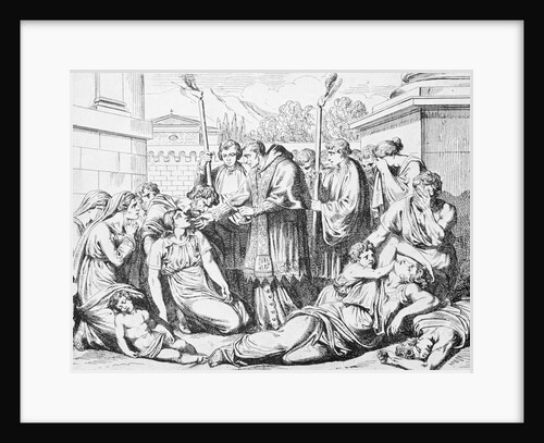 Saint Borromeo Assisting Plague Victims by Anonymous