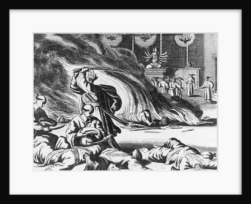 An Illustration of Mass Harakiri in a Japanese Temple by Anonymous