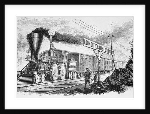 Spectators near Passing Locomotive by Anonymous