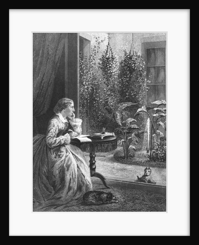 Harriet Beecher Stowe Writing at Home by Anonymous