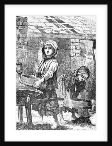 Engraving of Children Working in a Factory by Anonymous
