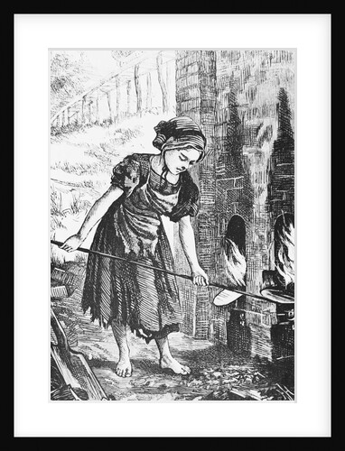 Engraving of a Child Working in a Factory by Anonymous