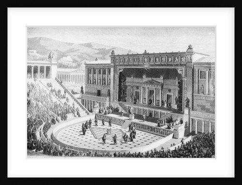 Illustration of Theatre of Dionysus in Athens by Anonymous
