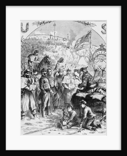 Santa Claus Visiting Civil War Camp by Anonymous