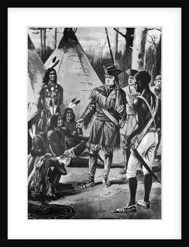Illustration of Lewis and Clark Distributing Presents to Mandan Leaders by Anonymous