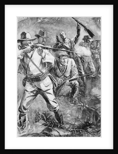 Illustration of Rough Riders in the Spanish American War by Anonymous