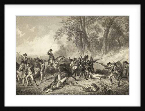 Engraving of the Fall of General Braddock by Anonymous