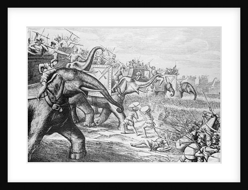 Woodcut of the Defeat of Hannibal at Zama by Anonymous