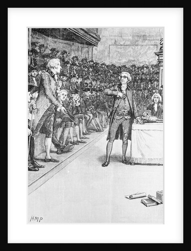 Edmund Burke speaking in Parliament by Anonymous