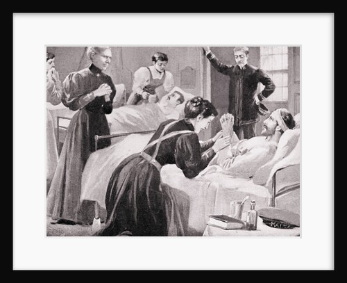 Red Cross Administrator Clara Barton and Nurses with Patients by Anonymous