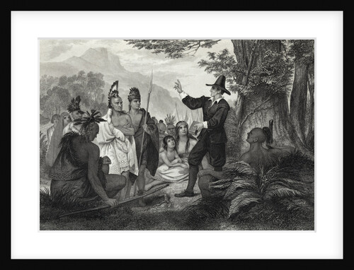 John Eliot Preaching to Algonquian Indians by Anonymous