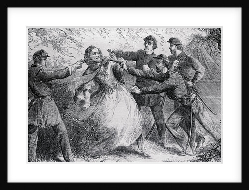 Print of the Capture of Jefferson Davis by Anonymous