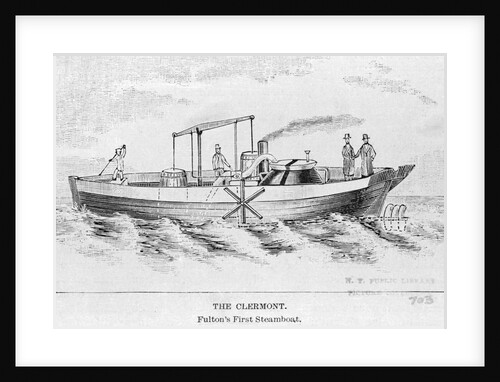 Illustration of Fulton's First Steamboat by Anonymous