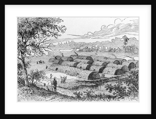 View of Early and Simple Dwelling Area on Manhattan Island by Anonymous