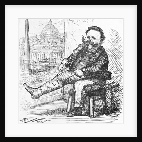 Victor Emmanuel Putting on Boot of Italy by Anonymous